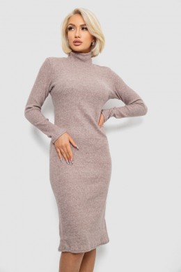 Платье повседневное утепленное, цвет мокко, 257R115