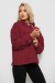 Худі жіночий однотонний з капюшоном, колір бордовий, 257R14