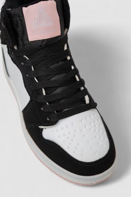 Кросівки жіночі зимові на хутрі, колір біло-чорний, 248RHB470-3