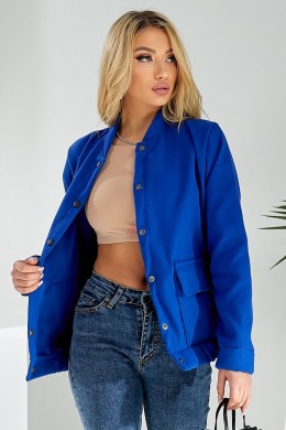 Бомбер женский искусственный кашемир, цвет электрик, 257R325