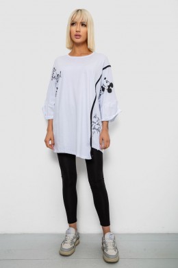 Футболка жіноча з принтом, колір білий, 244R4007