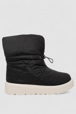 Дутики женские зимние на меху, цвет черно-бежевый, 248RFM300