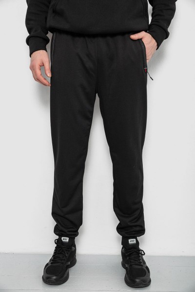 Спортивные штаны мужские, цвет черный, 244R435