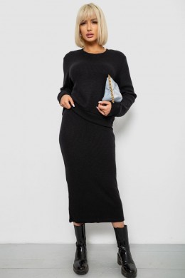Костюм женский повседневный, цвет черный, 257R130