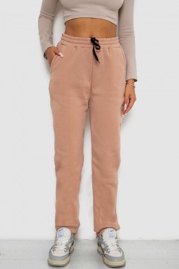 Спортивні штани жіночі на флісі, колір бежевий, 238R57020