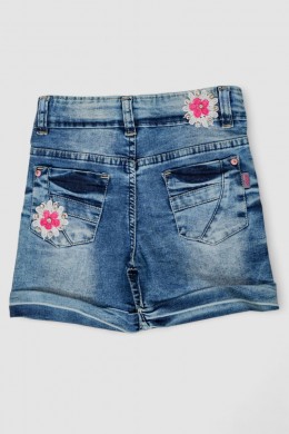 Шорти джинсові для дівчинки  -уцінка, колір синій, 247R10001-U-2