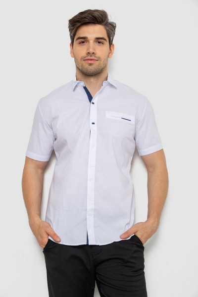 Рубашка мужская однотонная  -уценка, цвет белый, 214R7118-U-10