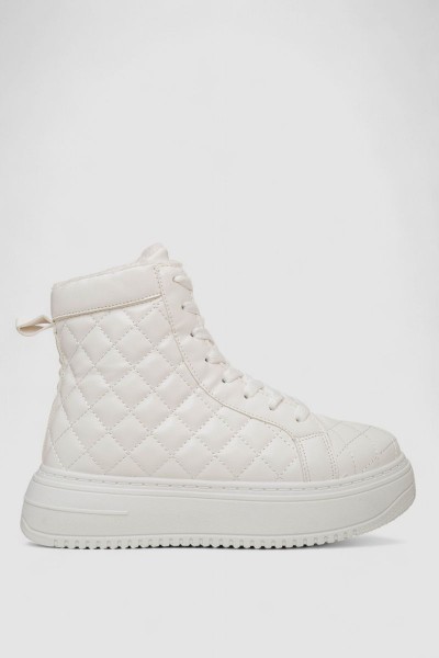 Кеды женские на меху, цвет белый, 248RK05