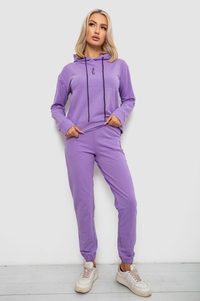 Спортивный костюм женский двухнитка, цвет сиреневый, 214R1419-001