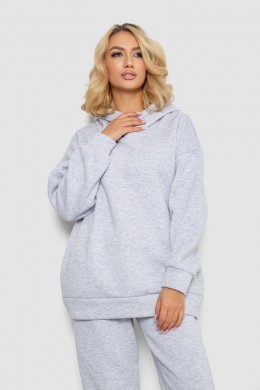 Спортивний костюм жіночий на флісі, колір світло-сірий, 247R1057