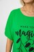 Футболка женская с принтом, цвет зеленый, 244R6005-1