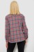 Рубашка женская в клетку, цвет пудровый, 244R1070-1 Рубашка женская в клетку, цвет пудровый, 244R1070-1