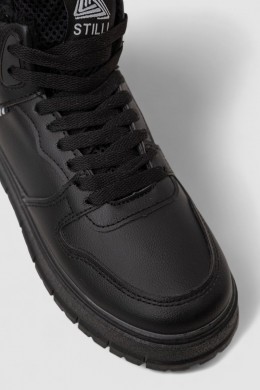 Кроссовки женские на меху, цвет черный, 248RMB09