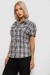 Рубашка женская в клетку, цвет серый, 230R065-5