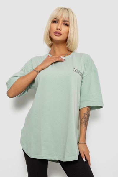 Футболка жіноча з принтом, колір оливковий, 244R2017