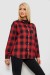 Рубашка женская в клетку, цвет красный, 244R1070 Рубашка женская в клетку, цвет красный, 244R1070