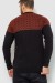 Свитер мужской, цвет черно-терракотовый, 161R898 Свитер мужской, цвет черно-терракотовый, 161R898