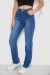Джинсы женские  однотонные Straight, цвет синий, 244RAC6000