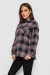 Сорочка жіноча в клітинку, колір сіро-чорний, 244R1070-2