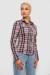 Рубашка женская в клетку, цвет серо-розовый, 230R064-1 Рубашка женская в клетку, цвет серо-розовый, 230R064-1