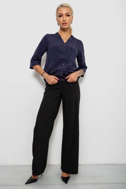 Блуза однотонная, цвет синий, 230R91-1