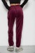 Спортивні штани велюрові жіночі на флісі, колір бордовий, 238R58645