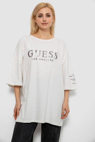 Футболка женская с принтом, цвет молочный, 244R3019