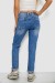Джинсы женские однотонные Straight fit, цвет синий, 244RQ6169