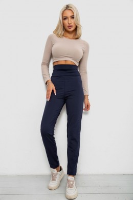 Лосини однотонні на флісі, колір синій, 238R58412