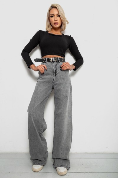 Джинсы женские Palazzo 244R00155, цвет Серый