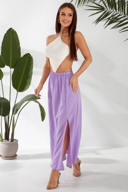 Юбка софт с принтом, цвет сиреневый, 257R11-2