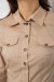 Рубашка женская однотонная  -уценка, цвет бежевый, 230R068-8-U-2