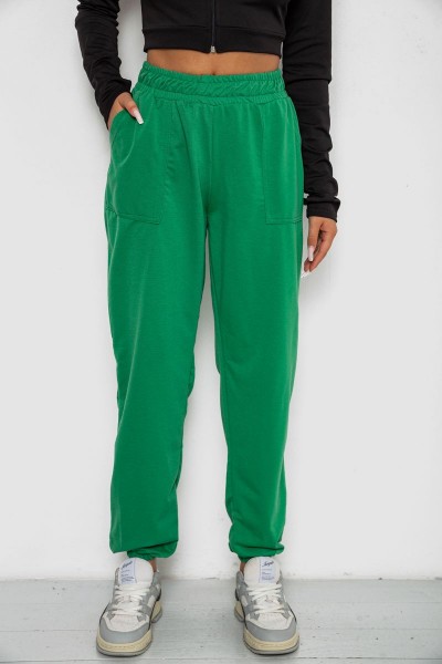 Спортивные штаны женские, цвет зеленый, 238R347-1