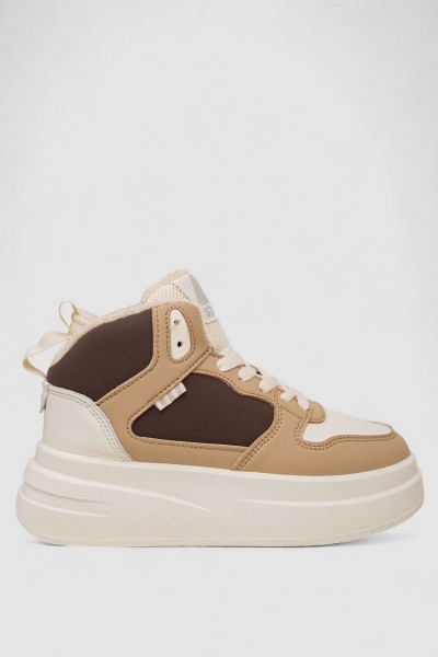 Кросівки жіночі зимові на хутрі, колір бежево-коричневий, 248RLM50