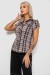 Сорочка жіноча в клітинку, колір темно-пудровий, 230R065