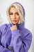Худи женский с капюшоном на флисе, цвет сиреневый, 257R335