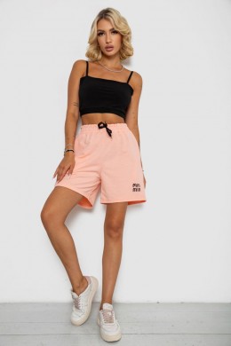Шорти жіночі з принтом, колір персиковий, 238R120