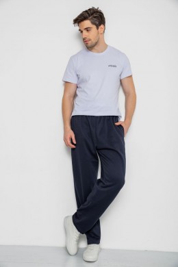 Спортивные штаны мужские на флисе, цвет темно-синий, 244R0025