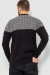 Свитер мужской, цвет черно-белый, 161R898 Свитер мужской, цвет черно-белый, 161R898