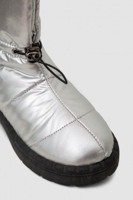 Дутики женские зимние на меху, цвет серебристо-черный, 248RFM300