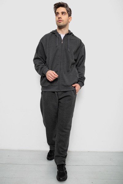 Спортивный костюм мужской на флисе, цвет серый, 244R917