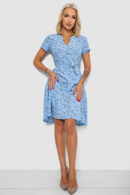 Платье софт с принтом, цвет голубой, 230R0032