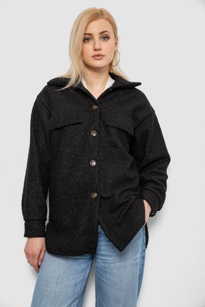 Рубашка -бомбер женская, цвет черный, 257R153