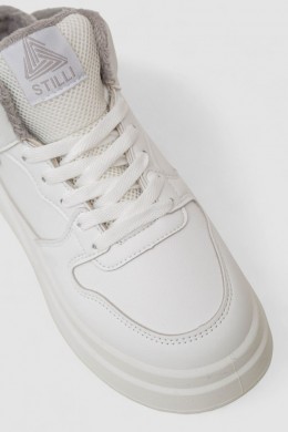 Кросівки жіночі зимові на хутрі, колір білий, 248RLM50