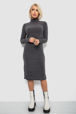 Платье повседневное утепленное, цвет грифельный, 257R115