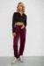 Спортивні штани велюрові жіночі на флісі, колір бордовий, 238R58647-3