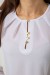 Блуза однотонная, цвет белый, 230R1122-5 Блуза однотонная, цвет белый, 230R1122-5