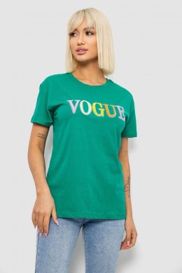 Футболка жіноча з принтом, колір зелений, 244R4022