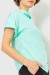 Блуза однотонная -уценка, цвет мятный, 230R100-2-U-3 Блуза однотонная -уценка, цвет мятный, 230R100-2-U-3
