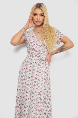 Сарафан на запах софт, цвет бело-красный, 241R173
